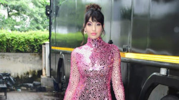 Nora Fatehi looks elegant in pink mirrored gown