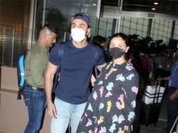 Parents-to-be Ranbir Kapoor and Alia Bhatt get papped at the airport as they fly to Hyderabad to attend Brahmastra event