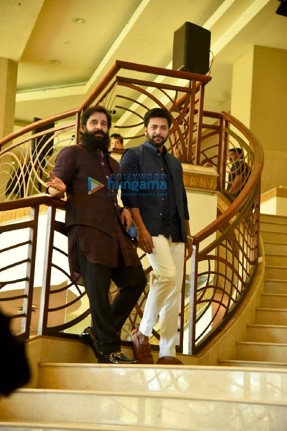 photos chiyaan vikram and jayam ravi snapped promoting their film ps 1 2