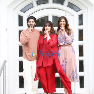 Photos: Dulquer Salmaan, Pooja Bhatt and Shreya Dhanwanthary promote Chup at Taj Lands End in Bandra