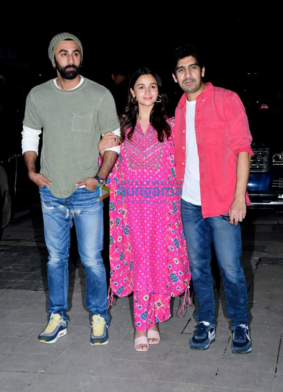 Alia Bhatt and Ranbir Kapoor spotted at Dharma office twinning in