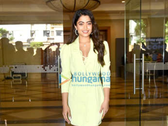 Photos: Rashmika Mandanna and Vikas Bahl snapped promoting her film Goodbye