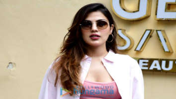 Photos: Rhea Chakraborty spotted outside a salon in Bandra