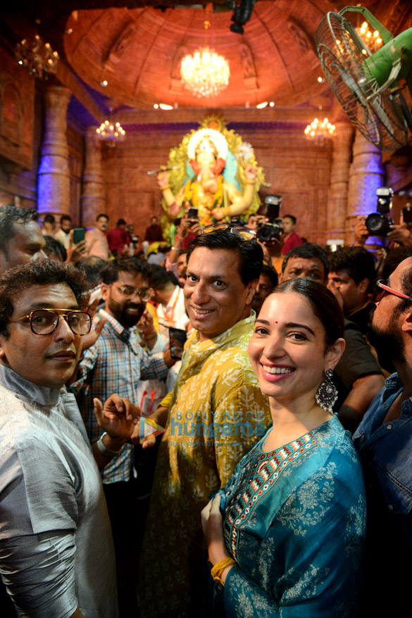 photos tamannaah bhatia and madhur bhandarkar snapped at lalbaugcha raja to seek blessings after of babli bouncer trailer launch 3
