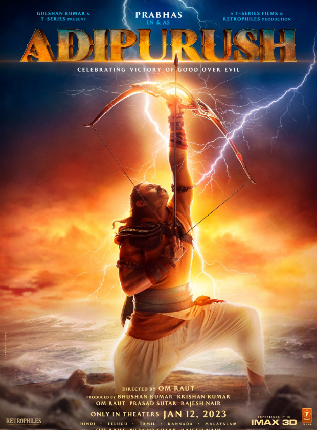 Prabhas launches first teaser poster as he plays Lord Ram in Ramayana epic Adipurush, see photo
