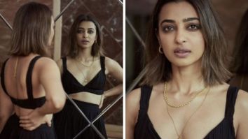 Radhika Apte graces Vikram Vedha trailer launch in black plunging neckline top and pleated pants worth Rs. 6,700
