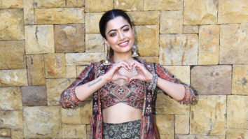 Rashmika Mandanna flashes her beautiful smile as she poses for paps