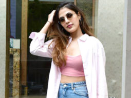 Rhea Chakraborty snapped outside hair salon