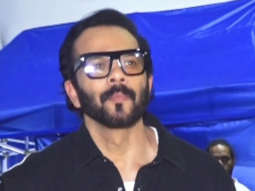 Rohit Shetty poses for paps in an all-black outfit