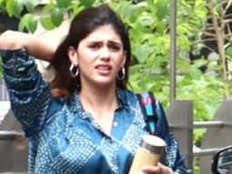 Sanjana Sanghi cutely smiles for paps as she steps out in the city