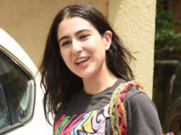 Sara Ali Khan snapped in a colourful gym attire
