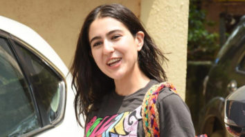 Sara Ali Khan snapped in a colourful gym attire