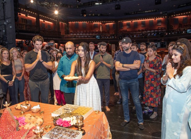 Shoba Narayan, Austin Colby and the entire cast of Aditya Chopra’s Broadway musical DDLJ – Come Fall In Love perform puja before the big opening night, see photos