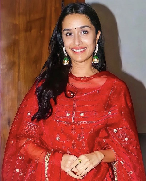 Shraddha Kapoor shines in exquisite ethnic red gharara for Ganpati Darshan at T-Series studio