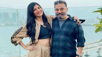 Shruti Haasan grooves on dad Kamal Haasan’s popular track in a black latex jumpsuit at a garage; watch