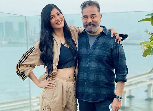 Shruti Haasan grooves on dad Kamal Haasan’s popular track in a black latex jumpsuit at a garage; watch