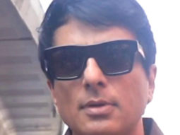 Sonu Sood snapped in a brown shirt at Lal Baugcha Raja
