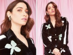 Tamannaah Bhatia keeps it stylish in velvet floral co-ord set at Babli Bouncer trailer launch