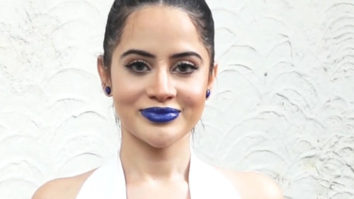Uorfi Javed pairs up white outfit with bold lipstick