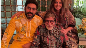 Amitabh Bachchan celebrates his 80th birthday with intimate family gathering; poses with son Abhishek, daughter Shweta