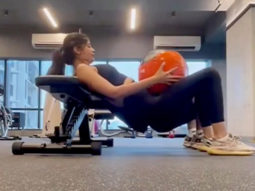 Anjini Dhawan grinds off those calories in the gym