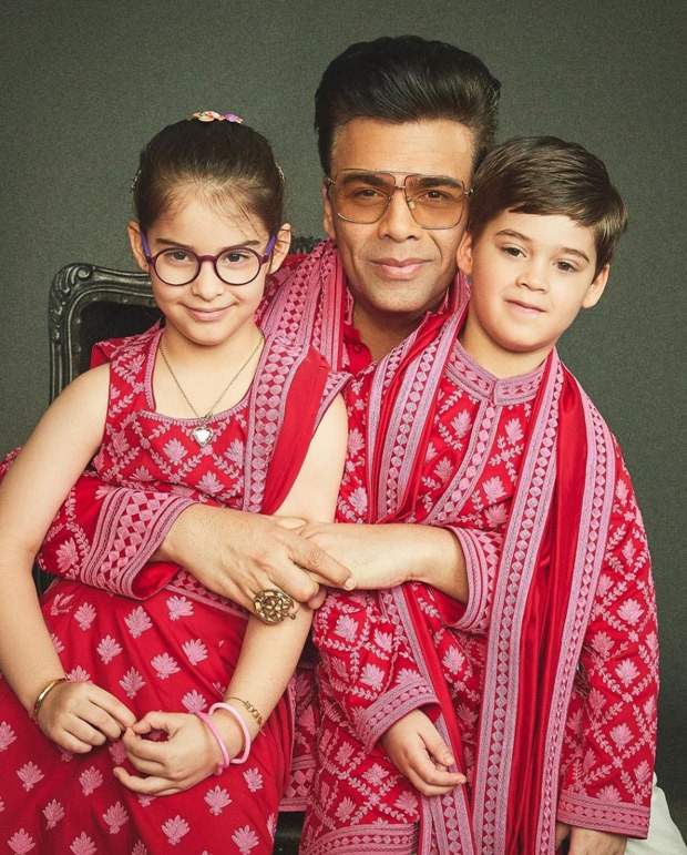 Diwali 2022: Karan Johar shares family portrait with mother Hiroo and twins Roohi and Yash, see photos