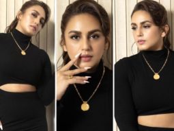 Huma Qureshi turns up the heat in littte black dress worth Rs. 6K for Double XL promotions