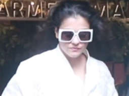 Kajol snapped in they city sporting a white jacket