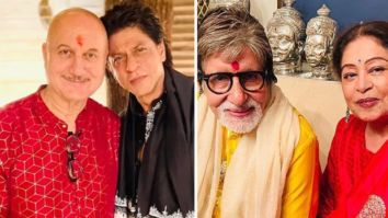Diwali 2022: Shah Rukh Khan, Amitabh Bachchan pose with Anupam Kher and Kirron Kher on the festival
