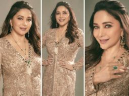 Madhuri Dixit’s embellished kurta jacket and sharara by Arpita Mehta needs to be bookmarked as your Diwali look