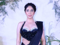 Neha Bhasin kills it with her beautiful smile as she poses for paps in black saree