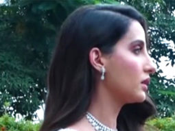 Nora Fatehi looks breathtakingly gorgeous in diamond embedded saree