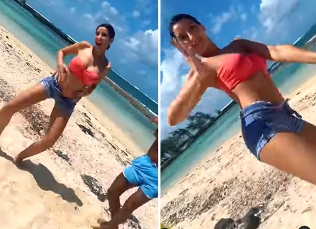 Nora Fatehi oozes oomph in bikini top and denim shorts as she dances on ‘Call Me Every Day’ in Mauritius