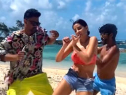 Nora Fatehi shows off her flexible dance moves by the beach