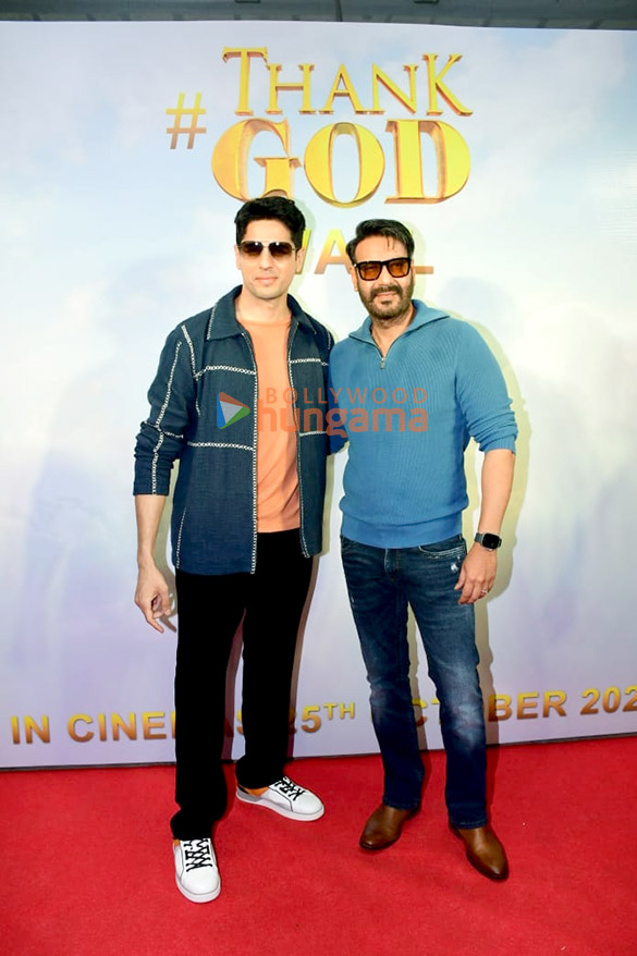 Photos: Ajay Devgn, Sidharth Malhotra and Indra Kumar attend the launch of the Thank God trailer
