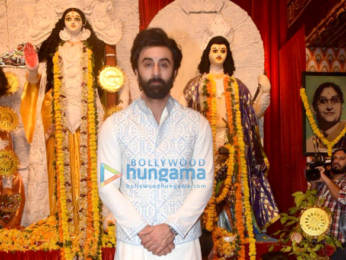 Photos: Kajol, Rani Mukerji, Ranbir Kapoor and others snapped during Durga Puja at North Bombay Sarbojanin