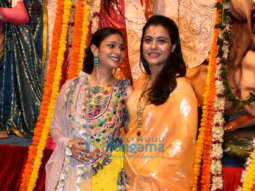 Photos: Kajol, Tanishaa Mukerji and Sharbani Mukherji and others snapped during Durga Puja at North Bombay Sarbojanin