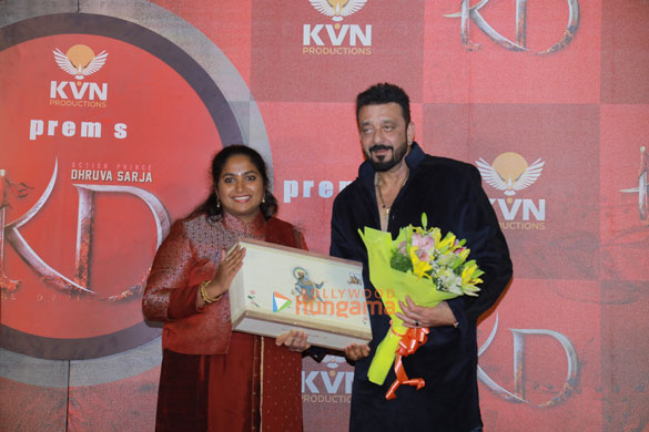 photos sanjay dutt snapped at teaser launch of dhruva sarjas kd the devil 2