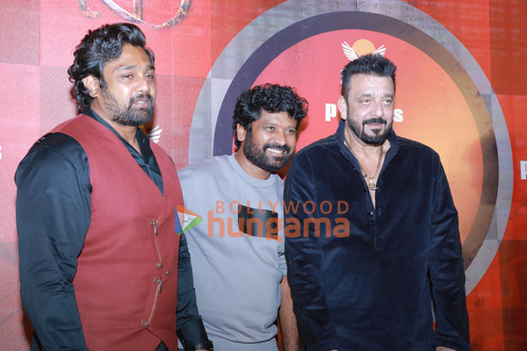 photos sanjay dutt snapped at teaser launch of dhruva sarjas kd the devil 3