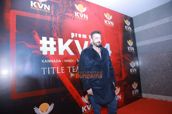 photos sanjay dutt snapped at teaser launch of dhruva sarjas kd the devil 4