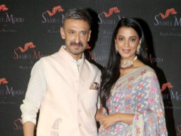 Rahul Dev and Mugdha Godse snapped at the launch of their saree brand ‘Saaree Mood’