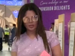 Rakhi Sawant snapped with boyfriend Adil Khan in lavender glittery outfit