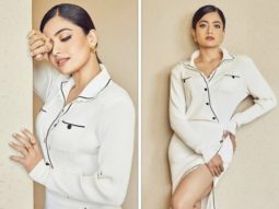 Rashmika Mandanna stuns in striped body-con dress worth Rs. 42,000 for Goodbye promotions