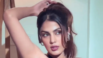 Rhea Chakraborty hops in the black dress trend