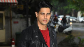 Sidharth Malhotra looks dashing in red tshirt and leather jacket