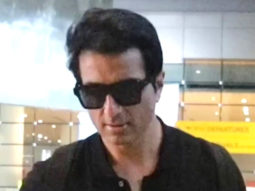 Sonu Sood poses for a selfie with fans at the airport