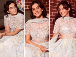 Taapsee Pannu dazzles her way in ice blue anarkali worth for 52K for Richa –Ali wedding reception