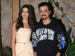 The father-daughter duo, Shanaya Kapoor and Sanjay Kapoor pose for paps