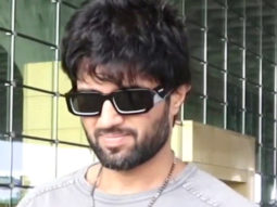 Vijay Deverakonda greets paps at the airport