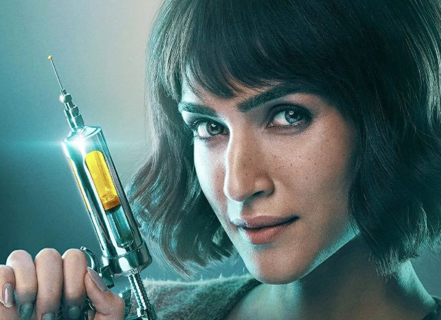 After Varun Dhawan, leading lady Kriti Sanon's look poster from their upcoming film Bhediya is out.